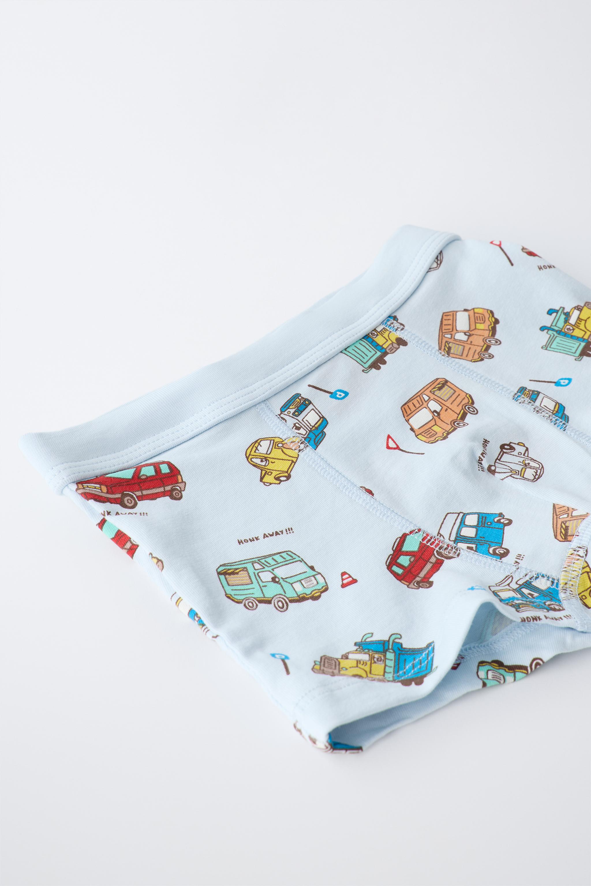 2-6 ANS/ LOT DE CINQ BOXERS VOITURES